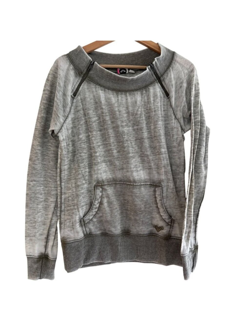 Y2K vintage Roxy Womens Grey Crewneck Pullover Sweatshirt Size L